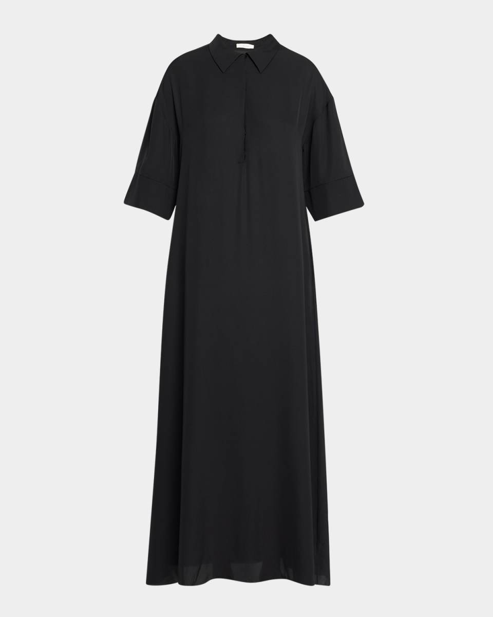 Eveline 3/4-Sleeve Maxi Shift Shirtdress
